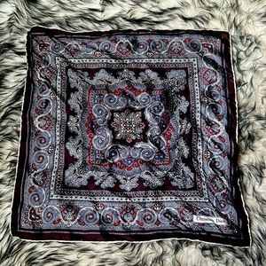 Vintage Christian Dior scarf 18x18 in